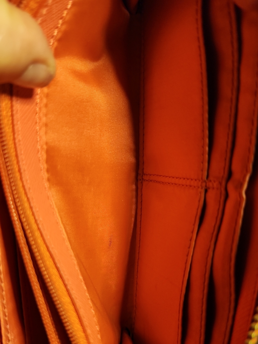 Coach Coral Or Salmon Color Saffiano Leather Zip Around Wallet - Picture 11 of 15
